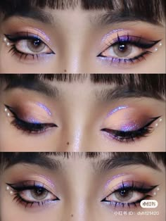 New Year's Makeup, Rave Makeup, Inspiration Tattoos, Purple Makeup, Ethereal Makeup