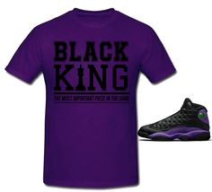 Court Purple Inspired T-shirt! T-shirt is a great statement graphic shirt and great addition to any closet.  The shirt reads : Black King  The Most Important Piece In The Game! Custom Varsity Jackets, Black King And Queen, Queen Tshirt, Black King, Graphic Shirt, King Queen, Graphic Shirts, The Game, Varsity Jacket