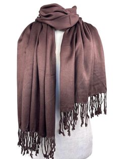 This is an all season shawl. This versatile shawl can be used to dress up an outfit for a special evening, a wedding or as a neck scarf in the winter. Easy to carry anywhere, perfect for when you need it at a restaurant or at the office in air conditioning or a cool summer evening. Effortlessly give a dress a new look by simply adding this shawl. A must have when you travel! COLOR MATCHING/ACURACY The color is very close however is not exact, I tried to to capture the colour as acurately as poss Traditional Brown Shawl One Size, Casual Brown Shawl Scarf, Classic Brown Shawl Scarves, One-size Brown Shawl, Brown One-size Wool Shawl, Brown Chocolate, Yellow Cream, Cool Summer, Neck Scarf