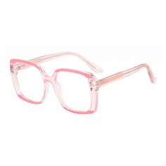 Hestia combines two tone color, creating a frame that's just brimming with adventure and personality. Once you factor in its larger-than-life square lenses, it's easy to see how and why the eyewear game is always evolving to new heights.Frame Shape: SquareFrame Color: Pink, ClearFrame Material: TRRim Type: Full RimSpring Hinge: NoAdjustable Nose Pads: NoWeight: 33 gWeight: 33 gLens Width: 59 mmBridge Width: 19 mmTemple Length: 147 mmFrame Width: 140 mmLens Height: 54 mm Always Evolving, Pink Glasses, Glasses Online, Prescription Glasses, Two Tone, For Everyone, Lenses, Square, Pink