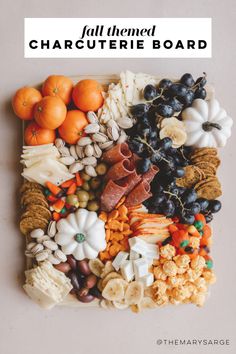 an assortment of fruits and vegetables arranged on a board with the title full diamond charcuterie board