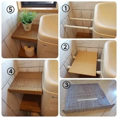 instructions for how to install a toilet seat in a small bathroom with step stools