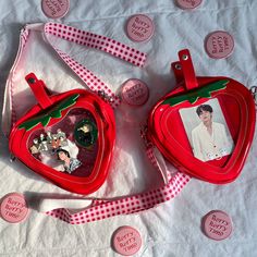 Strawberry Ita Bag The strap is included with all bags!  *Photocard, pins, plush keychain not included* Cute Red Bag For Gift, Cute Red Bags For Gifts, Cute Red Bags For Personal Use, Fun Crossbody Gift Bags, Cute Red Bags For Valentine's Day, Valentine's Day Gift Mobile Phone Bag, Cute Red Shoulder Bag For Valentine's Day, Fun Rectangular Shoulder Bag Gift, Cute Portable Shoulder Bag For Gifts