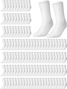 PRICES MAY VARY. Enough Quantities: the package includes 200 pairs of cotton crew socks with the sizes suitable for both men and women, whether you are stocking up for personal use or sending them to other people, they are enough to meet your use needs and replacements Reliable Materials: the materials of cotton socks for men adopt a blend of cotton and polyester, ensuring a soft yet sturdy sock that provides comfort throughout the day, which enhances the comfort and durability of the socks Pers Men Socks, Church Events, Charity Events, Socks For Men, Kinds Of Shoes, Classic Decor, Casual Socks, Cotton Socks, Practical Gifts