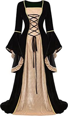 Green Medieval Dress, Medieval Costume Women, Gothic Gowns, Irish Dress, Queen Dresses, Red Costume, Fancy Gowns, Costume Women