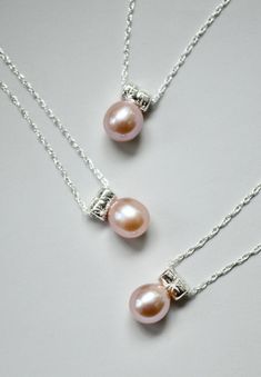 Starry Pink Pearl Necklace – Stefanie Sheehan Pink Pearl Necklace, Eye Earrings, The Pearl, Pink Pearl, Rope Chain, Jewelry Pieces, My Jewellery, Light Pink, Pearl Necklace