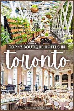 the top 12 boutique hotels in toronto with text overlay that reads, top 12 boutique hotels in toronto