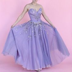 Purple 50s Dress, 50s Evening Gown, Swan Lake Princess, Purple Pictures, Barbie Swan Lake, Princess Ballgown, Retro Barbie, Purple Tulle, Dog Bones