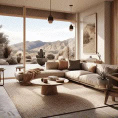 Living room desert modern interior design Desert Homes Interior, Desert Interior Design, Southwest Interior Design, Desert Living Room, Southwest Interior, Desert Inspired Decor, Modern Southwest Decor, Modern Desert Home, Southwest Modern