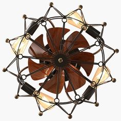 PRICES MAY VARY. 𝐔𝐧𝐢𝐪𝐮𝐞 𝐀𝐫𝐭𝐢𝐬𝐭𝐫𝐲 - Our farmhouse ceiling fan with light is inspired by the elegant silhouette of a Ferris wheel. The included small brass ball not only serves as a decorative purpose but also enhances the balance and stability of the fan's operation. 𝐁𝐫𝐢𝐠𝐡𝐭𝐞𝐧 𝐘𝐨𝐮𝐫 𝐒𝐩𝐚𝐜𝐞 - This flush mount ceiling fan with lights comes with five 8W E26 bulbs in the packaging (plus one replacement bulb). Create a cozy atmosphere in your home by surrounding your space Caged Ceiling Fan With Light, Pitched Ceiling, Caged Ceiling Fan, Ceiling Fan With Lights, Industrial Ceiling Fan, Farmhouse Ceiling Fan, Industrial Ceiling, Small Farmhouse, Flush Mount Ceiling Fan