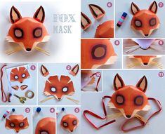 step by step instructions on how to make a fox mask