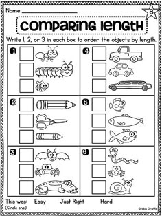 the complete worksheet for comparing and comparing