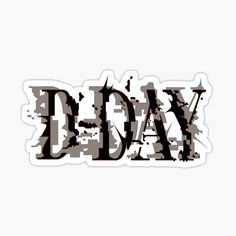 the word today written in black ink on a white sticker with splatters