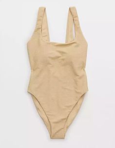 Aerie Sparkle Babewatch One Piece Swimsuit Gold Sleeveless Swimwear For Pool, Gold Beachwear Swimwear For Spring, Gold Summer Swimwear, Beige One-piece Swimwear For The Beach, Gold Summer Swimwear For Swimming, Gold Swimwear For Beach In Spring, Beige One-piece Swimwear For Pool, Fitted Beige Swimwear For Summer, Fitted Sand Swimwear For Summer