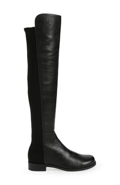 Stand tall in this sleek over-the-knee boot crafted with buttery leather in the front and back-stretch construction for easy entry. 18 3/4" shaft; 13 3/4" calf circumference Leather and textile upper/textile lining/synthetic sole Made in Spain Stuart Weitzman 5050, Back Stretches, Stand Tall, Over The Knee, Over The Knee Boots, Stuart Weitzman, Riding Boots, Womens Boots, Nordstrom