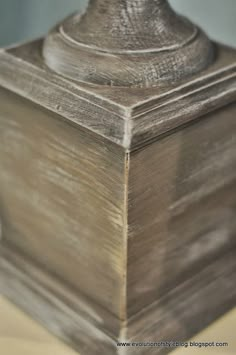 a wooden box sitting on top of a table