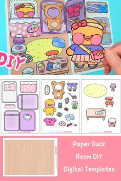 the paper duck room diy digital templates are ready to be used for crafts