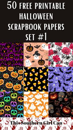 50 free printable halloween scrapbook papers set 1