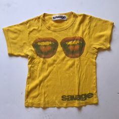 Super Cool Vintage T-Shirt Yellow Graphic Tee, Yellow Shirt, Androgynous Fashion, Yellow Shirts, Made Clothing, Cool Vintage, Retro Look, Super Cool, Vintage Tees