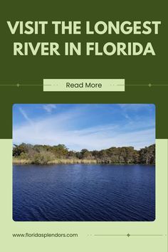 the front cover of a travel brochure with text reading visit the largest river in florida