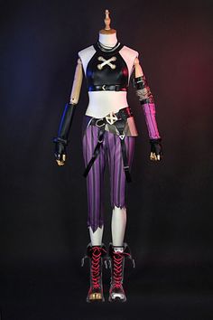 a male cosplay dressed in purple and black