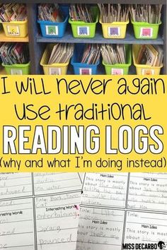 i will never again use traditional reading logs to help students learn how to read alouds