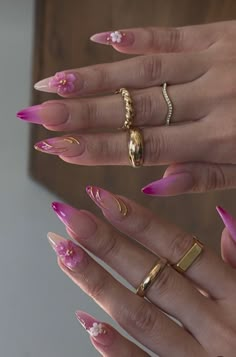 Nail inspo Nails For Pink Outfit, Soft Feminine Nails, Feminine Nails, Aura Design, Pink French Nails, Coquette Nails, Aura Nails, Nails Summer Nails, Nails Trend