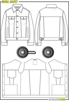 the front and back view of a jacket with speakers