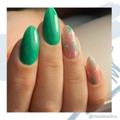 green nails #nailart