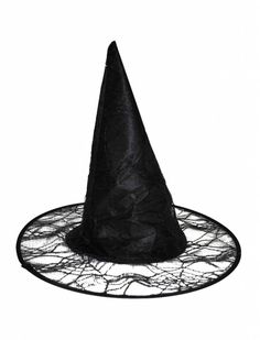 a black witches hat sitting on top of a table