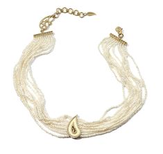 Affinity Choker Necklace with  Seed Pearls, Diamonds, set in 20K Gold with an open paisley design. Seed Pearl Jewelry, Choker Pearl Necklace, Choker Pearl, Choker Necklace Set, Sterling Silver Rings Bands, Bezel Set Diamond, Hoop Earring Sets, Silver Band Ring, Seed Pearl