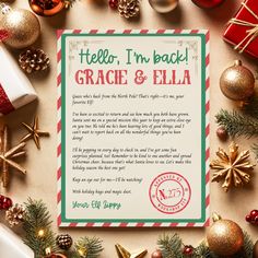 a christmas letter from grace and ella