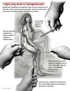 a poster showing how to draw the human body