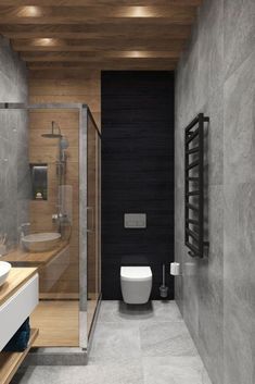 a bathroom with two sinks and a shower