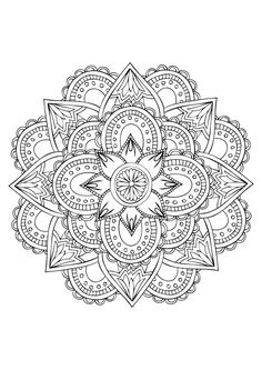 a black and white drawing of a flower with intricate designs on the petals, as well as