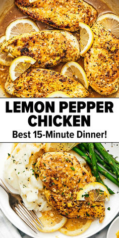 15-Minute Lemon Pepper Chicken Recipe. Garlic Roast Chicken, Garlic Roast, Lemon Chicken Recipe, Easy Chicken Dinner Recipes