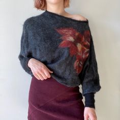 Description: Anthropologie Asymmetrical, Slight Off The Shoulder And Dolman Sleeve, Dark Green With Watercolor Flower Sweater Size: Small Brand: Troubadour Condition: Nwot, Worn Once Or Twice Material: Mohair, Wool And Nylon Tags: Anthropologie Uo Unique Floral Chunky Sweater Flower Sweater, Asymmetrical Sweater, Mohair Wool, Watercolor Flower, Chunky Sweater, New Wardrobe, Dolman Sleeve, Dark Green, Sweater Sizes