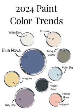 2024 Paint Color Trends Green Paint Colors Benjamin Moore, Best Blue Paint Colors, Benjamin Moore Blue, Blue Nova, Blue Paint Color, Blue Green Paints, Paint Trends, Porch Colors