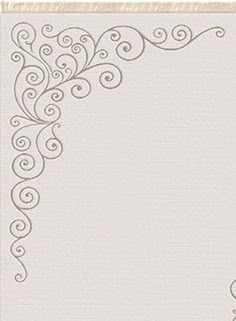 a white card with an intricate design on it