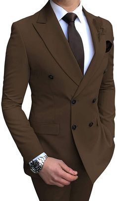 [Ad] 68 Impressive Blazers For Men Casual Jackets Advice You'll Be Surprised By This Autumn #blazersformencasualjackets Coat Pant For Men, Brown Suits For Men, Wedding Blazer, Blazer Outfits Men, Brown Suit, Look Formal, Dress Suits For Men, Men Suit, Prom Suits