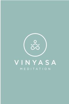 the logo for vinyasa meditation, which is designed to be simple and minimal