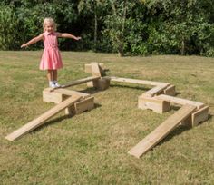 Buy Outdoor Wooden Mini Adventure Trail 14pcs | TTS Garden Ideas For Kids, Outdoor Play Space, Play Area Backyard, Outdoor Play Areas, Kids Outdoor Play, Outdoor Play Area, Natural Playground, Garden Types, Outdoor Classroom