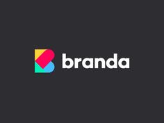 the logo for branda, which is designed to look like an abstract geometric design