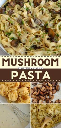 mushroom pasta is an easy and delicious dinner that's ready in under 30 minutes