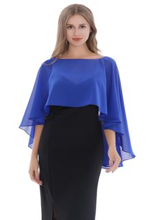 PRICES MAY VARY. Material: High Quality chiffon fabric, Featuring with Lightweight, Soft, Smooth, super Comfortable and Breathable. One size fits women and girls. This Chiffon Capelet is perfect as an accessory for your evening dress, wedding dress, bridesmaid dress, cocktail dress, prom dress, party dress, homecoming dress, long beach dress. The neck of bridal cape for wedding dress is about 28.5 inches around, and the front length is about 11.5 inches, and the back length is about 27 inches, T Homecoming Dress Long, Chiffon Capelet, Evening Dress Wedding, Wedding Dress Bridesmaid, Cape For Women, Chiffon Cape, Bridesmaid Shawl, Cocktail Dress Prom, Bridal Cape