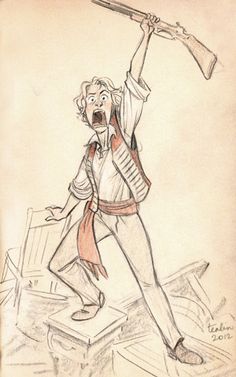 The style of this (awesome) art makes me think "If Les Mis was a Disney musical..." trust me, the more you think about it, the funnier it gets. Disney Musical, Pencak Silat, 캐릭터 드로잉, Newsies, Les Miserables, Art References, Disney Drawings, A Drawing, Disney Style