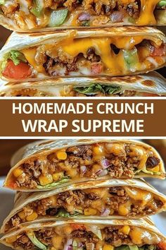 Crunch Wrap Supreme Recipe Blackstone, Dinner Ideas Burritos, Beef Crunch Wrap Supreme, Supreme Crunch Wrap Homemade, Mexican Crunch Wrap, Food Recipes Wraps