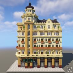 a large hotel building made out of legos