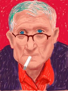 Hockney Portraits, Self Portrait Drawing, John Baldessari