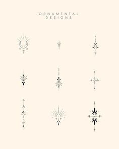 the different types of ornamental designs on a white background